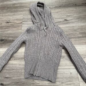 Frankie’s Bikinis cable knit zip up. Size large. NWOT